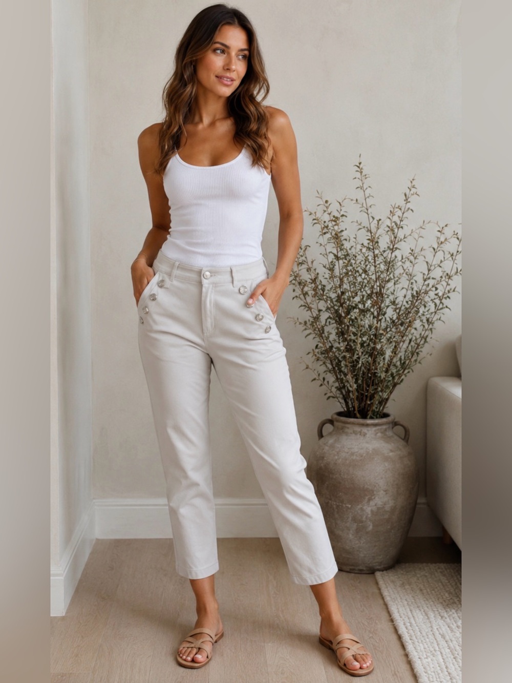 Simon Chang High-waist trousers